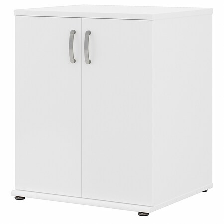 Bbf Universal Floor Storage Cabinet with Doors and Shelves in White UNS128WH